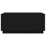 vidaXL Table basse avec lumières LED chêne noir 90x50x40 cm