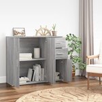 vidaXL Buffet Sonoma gris 91x29 5x75 cm Bois d'ingénierie