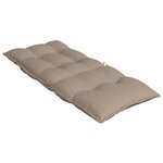 vidaXL Coussins de chaise à dossier haut lot de 2 taupe tissu oxford