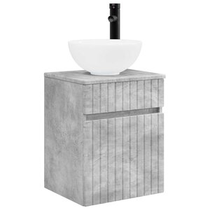 vidaXL Meuble de lavabo mural Gris béton 39 x 35 x 63 cm