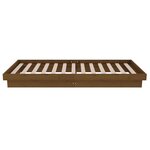 vidaXL Cadre de lit Marron miel Bois massif 75x190 cm Petit simple