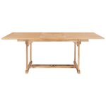 vidaXL Table de jardin extensible 150-200x100x75 cm Teck solide