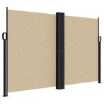 vidaXL Auvent latéral rétractable beige 160x600 cm