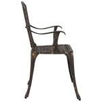 vidaXL Chaise de jardin 2 Pièces Bronze 55 x 56 5 x 91cm Aluminium