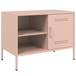 vidaXL Meubles TV 2 Pièces rose 68x39x50 5 cm acier