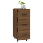 vidaXL Buffet Chêne marron 34 5x34x90 cm Bois d'ingénierie