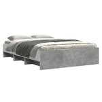 vidaXL Cadre de lit sans matelas gris béton 120x190 cm bois ingénierie