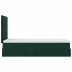 vidaXL Cadre de lit ottoman avec matelas vert foncé 100x200 cm velours