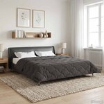 vidaXL Duvet d'été simple Matelassé Anthracite 200 x 240 cm