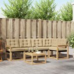vidaXL Ensemble de canapés d'extérieur 6 Pièces Blanc et Beige