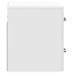 vidaXL Cabinet de chevet mural Blanc brillant 34 5 x 33 x 40 cm