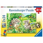 Puzzles 2x24 p - Mignons koalas et pandas
