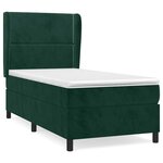 vidaXL Sommier à lattes de lit avec matelas Vert foncé 90x200 cm
