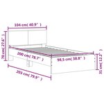 vidaXL Cadre de lit sans matelas avec lumières LED 100x200 cm