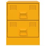 vidaXL Table de chevet jaune 34 5x39x44 cm acier