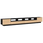 vidaXL Meuble TV 3 Pièces Noir 300 x 35 x 40 cm Bois d'ingénierie