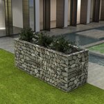 vidaXL Lit surélevé à gabion Acier 270x90x100 cm