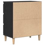 Buffet vidaXL Noir Chêne 60x35x70 cm Bois d'ingénierie