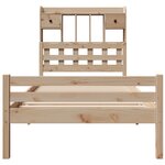 vidaXL Lit bibliothèque sans matelas 90x200 cm bois de pin massif