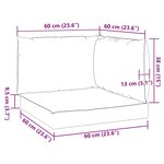 vidaXL Coussins de palette lot de 3 rouge bordeaux mélangé tissu