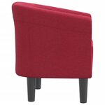 vidaXL Chaise cabriolet rouge bordeaux tissu