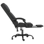 vidaXL Fauteuil de massage inclinable de bureau Noir Similicuir
