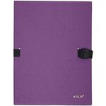 Chemise à sangle N'CLIP extensible recouverte de papier contrecollé violet x 10 EXACOMPTA