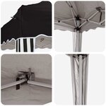 vidaXL Tente de fête pop-up 195 x 195 x 245 cm Noir Tissu Oxford