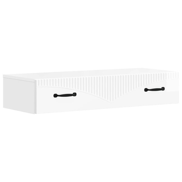 vidaXL Table d'appoint murale 87 5 x 34 5 x 17 cm Bois d'ingénierie