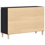 vidaXL Buffet avec tiroir Noir 101 x 35 x 60 cm Bois d'ingénierie