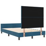 vidaXL Lit à ressorts avec tête de lit Bleu foncé 120 x 190 cm Velours