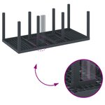 vidaXL Ensemble de salle à manger de jardin 7 pièces avec coussins en poly rotin anthracite