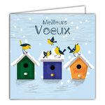 Carte Meilleurs Vœux avec Enveloppe Blanche 15x15cm