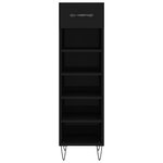 vidaXL Armoire à chaussures noir 30x35x105 cm bois d'ingénierie