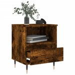 vidaXL Table de chevet chêne fumé 40x35x50 cm bois d’ingénierie