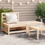 vidaXL Canapé de jardin sans accoudoirs repose-pieds bois pin massif