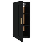 vidaXL Armoire murale Noir 35x34x90 cm Bois d'ingénierie