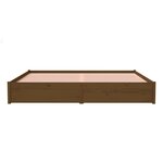 vidaXL Cadre de lit sans matelas marron miel bois massif 200x200 cm