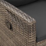 vidaXL Banc de jardin Gris et Gris foncé 105 x 60 x 112 cm