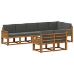 vidaXL Ensemble de canapés d'extérieur 8 pc Naturel et Anthracite