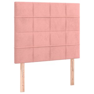 vidaXL Tête de lit Rose 100x5x118/128 cm Velours