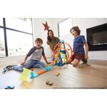 Hot wheels track builder triple looping modulable cascades extremes - 1 lanceur  1 véhicule et 1 cible inclus