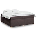 vidaXL Sommier à lattes de lit avec matelas Marron foncé 200x200 cm