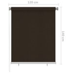 vidaXL Store roulant d'extérieur 120x140 cm Marron