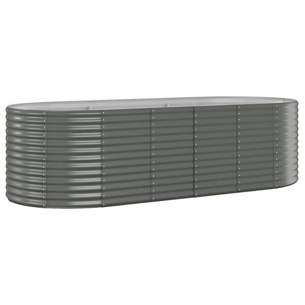 vidaXL Lit surélevé de jardin Acier enduit de poudre 249x100x68cm gris