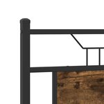 vidaXL Cadre de lit sans matelas chêne fumé 137x190 cm bois ingénierie