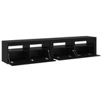 vidaXL Meuble TV 2 Pièces Chêne noir 210 x 35 x 40 cm Bois d'ingénierie
