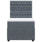 vidaXL Sommier à lattes de lit et matelas Gris foncé 80x200 cm Velours