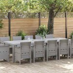 vidaXL Ensemble de salle à manger pour jardin 13 Pièces Gris clair