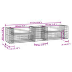 vidaXL Banc de jardin avec panier en gabion bois de pin imprégné